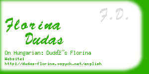 florina dudas business card